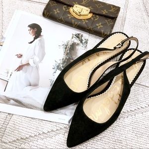 Sam Edelman Ludlow Kitten Heel Black Suede 5.5